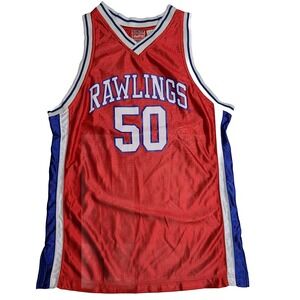 Vintage Rawlings Basketball Jersey Red White Blue #50 Men's Size Large‎